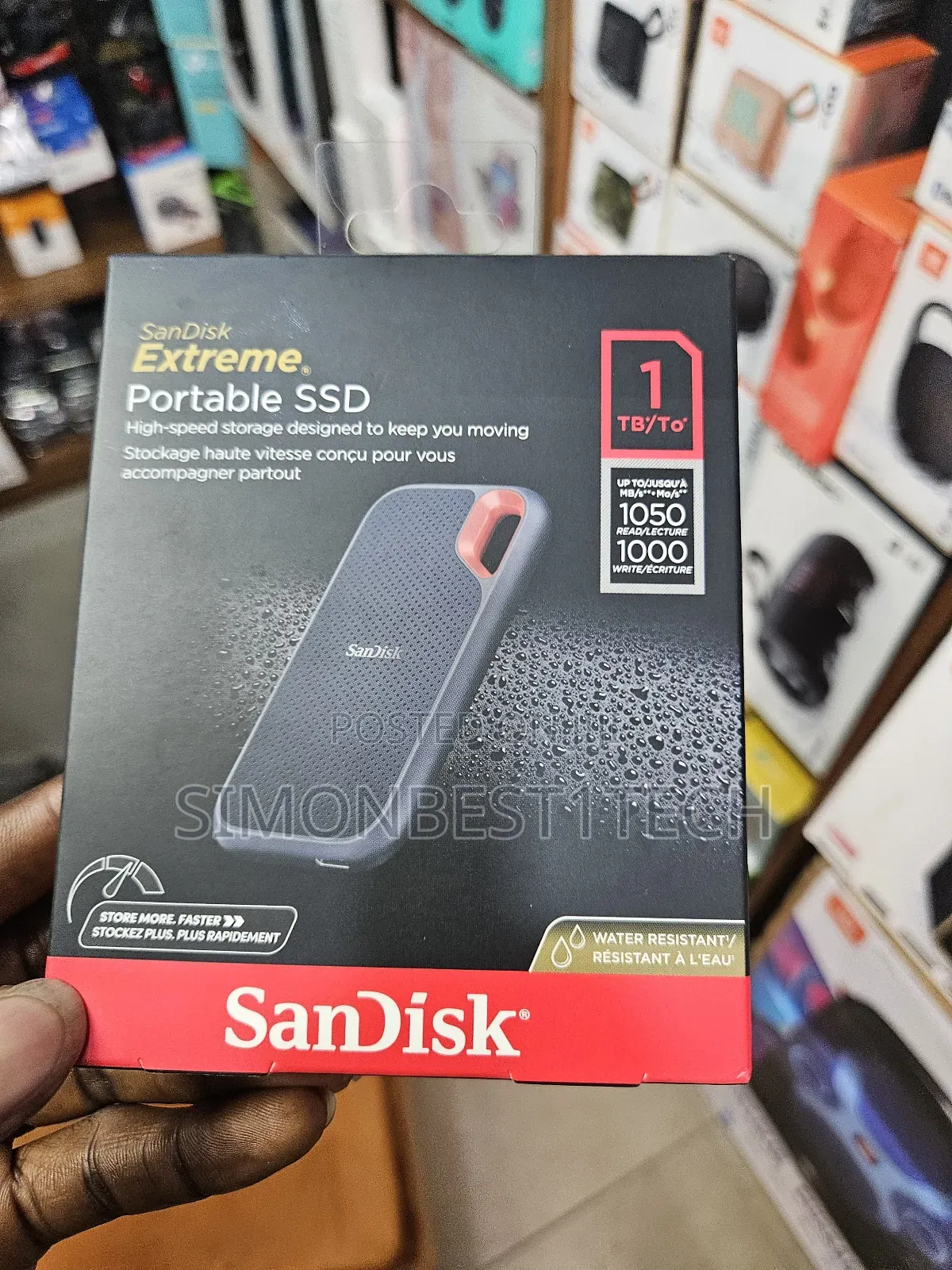 Portable SSD Hard Drive 1tb Sandisk 1050mpbs