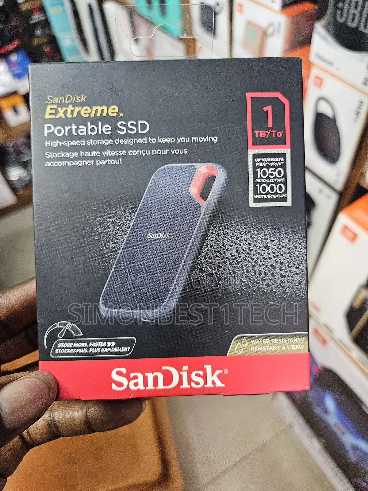 Portable SSD Hard Drive 1tb Sandisk 1050mpbs