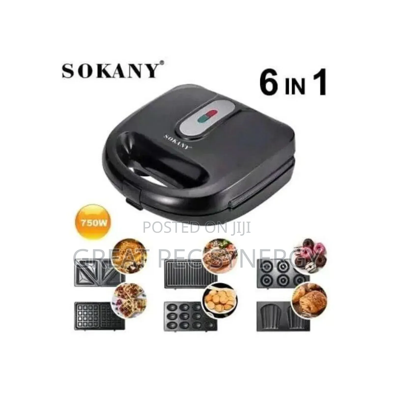 Sokany 6 in 1 Sandwich Maker