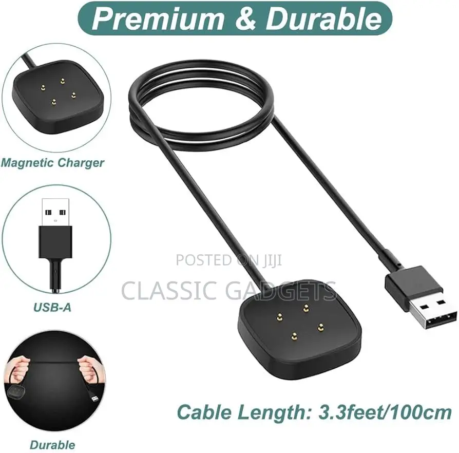 Replacement Magnetic Charging Dock Cable for Fitbit Versa 4