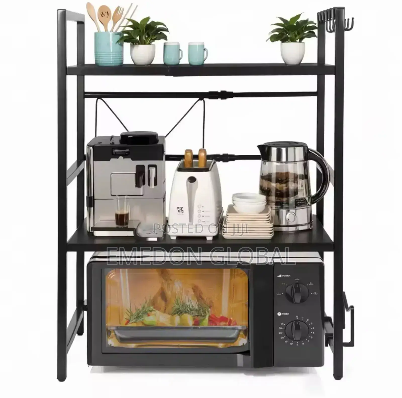 2 Tier Microwave Stand Wear Resist Seasoning Storage Rack