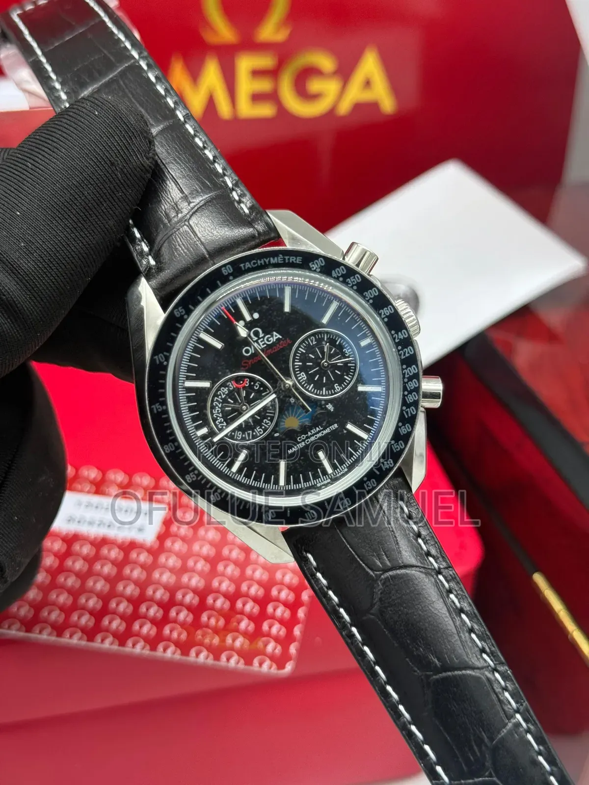 Omega Leather Automatic Wristwatch
