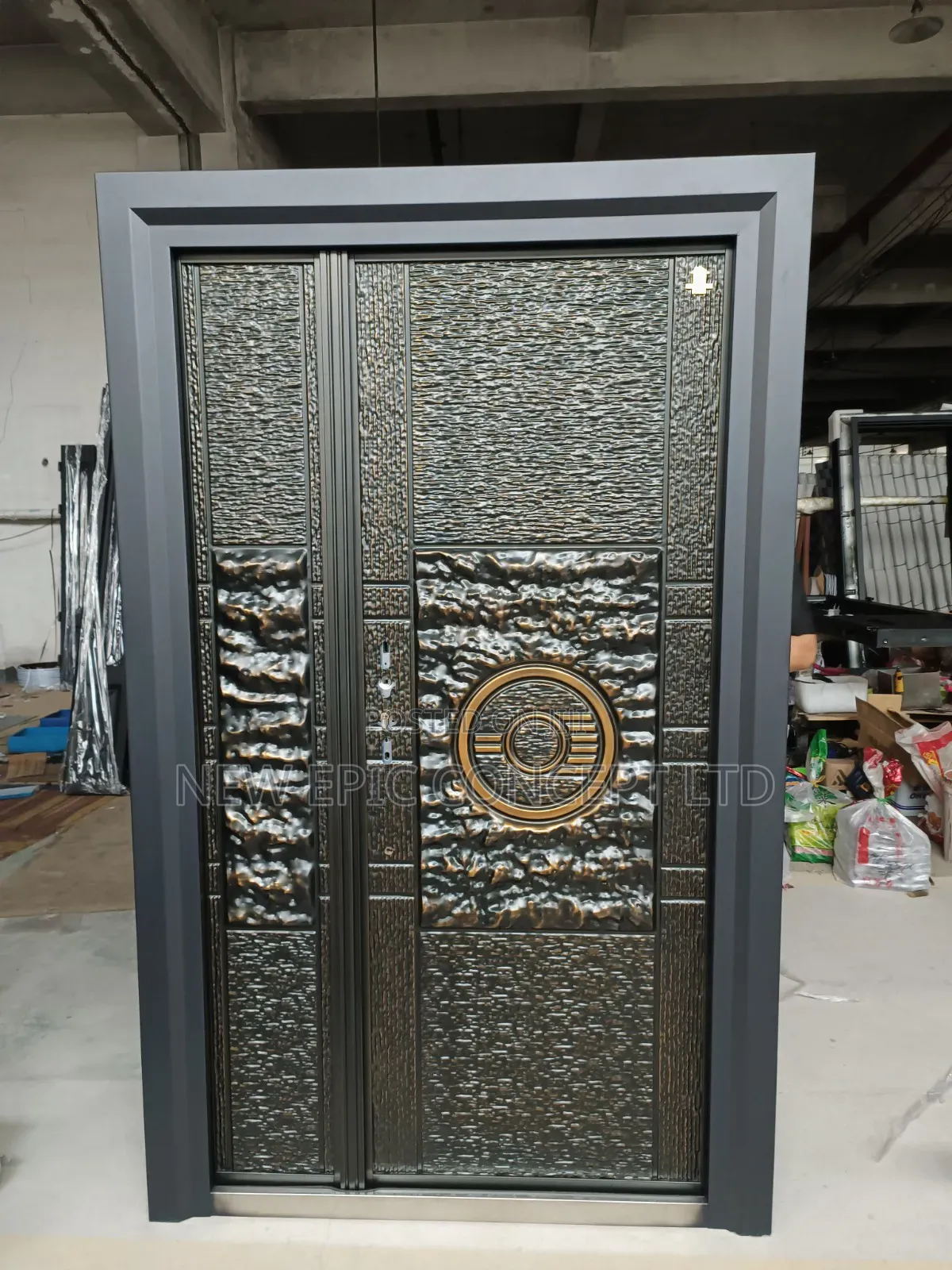 Double Leaf Copper Security Entrance Cast Door