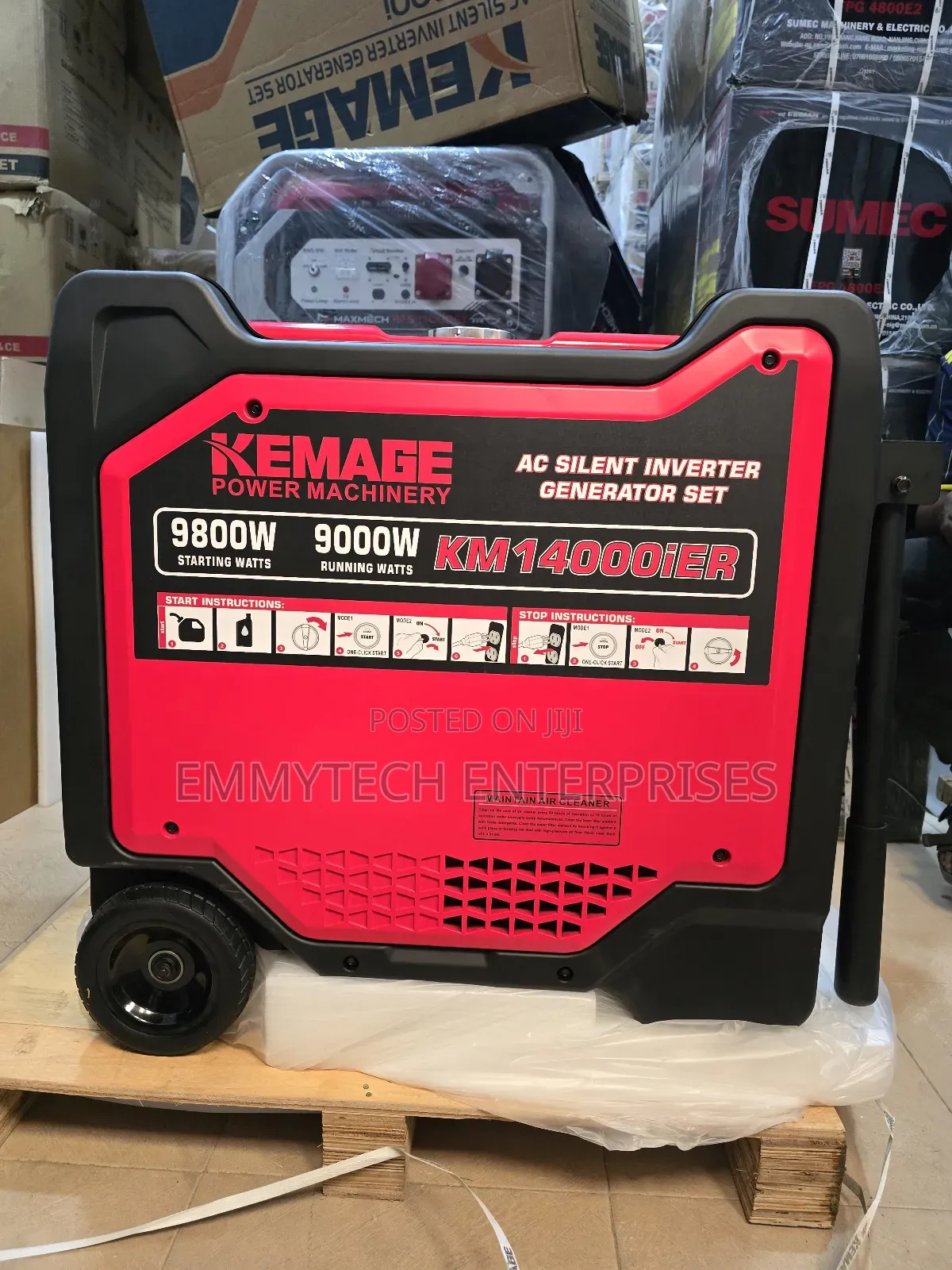 Kemage Zero Noise Remote Control Inverter Soundproof Petrol Gen 10kva