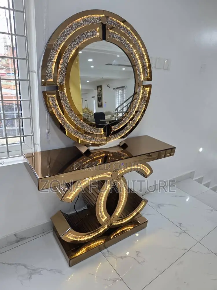 Imported Luxury Console Table and Mirror