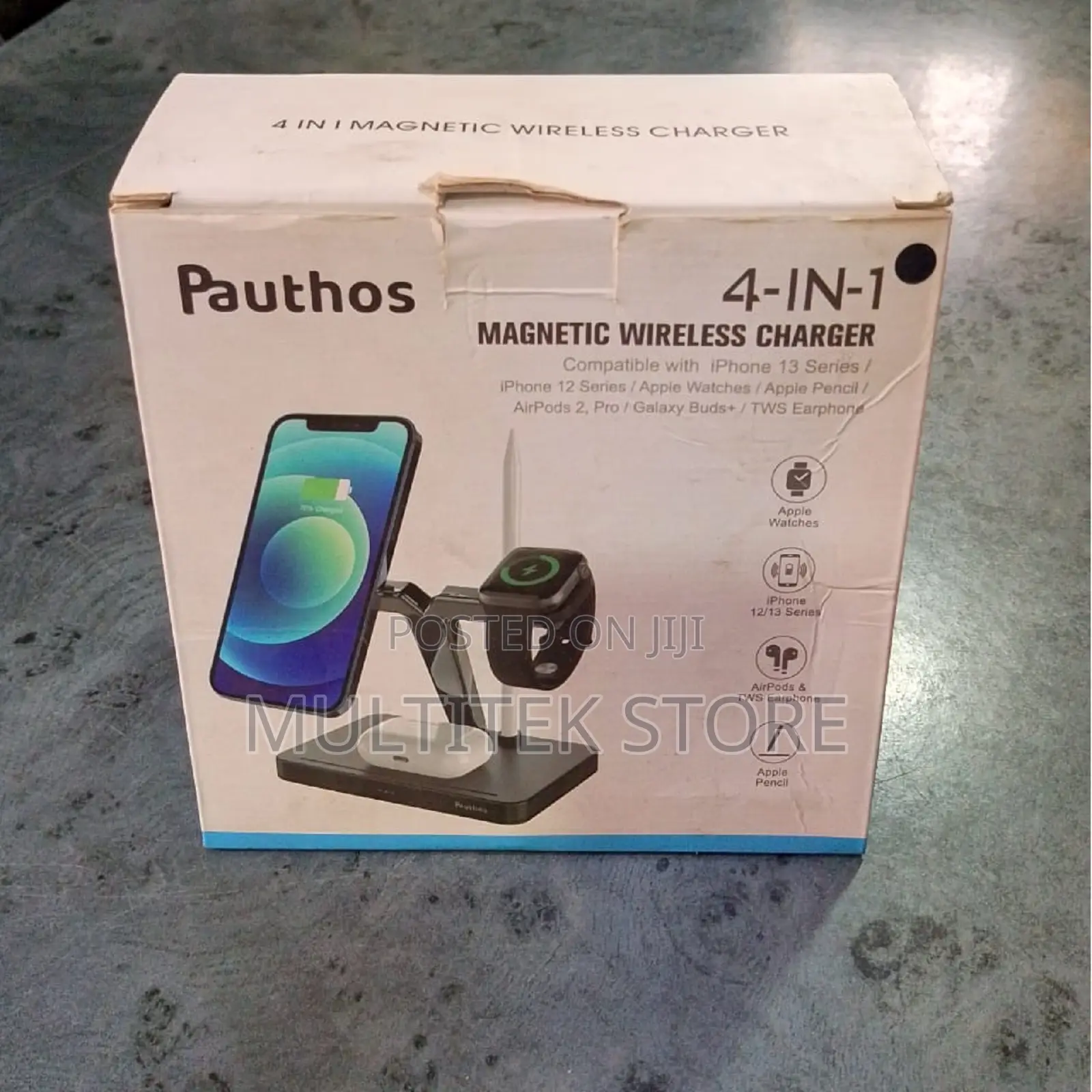 Pauthos Magnetic Wireless Charger 4in1 for iPhones 13 Series/12series