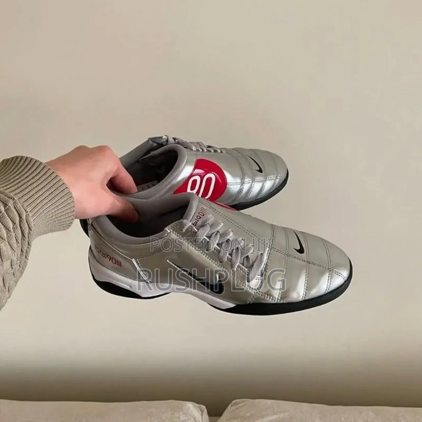 Nike Total “ Metallic Sliver “ Luxury Sneakers