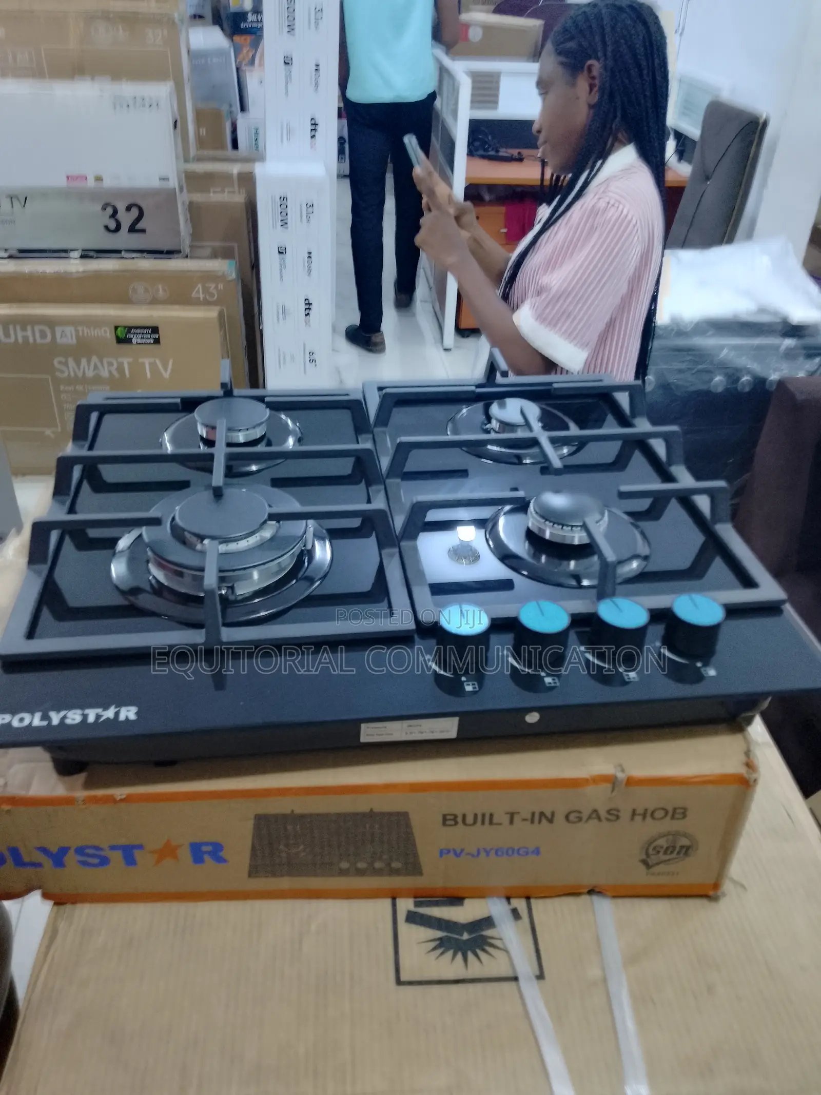 Polystar Pv-Jy60g4 Tempered Glass Built-in Gas Hob
