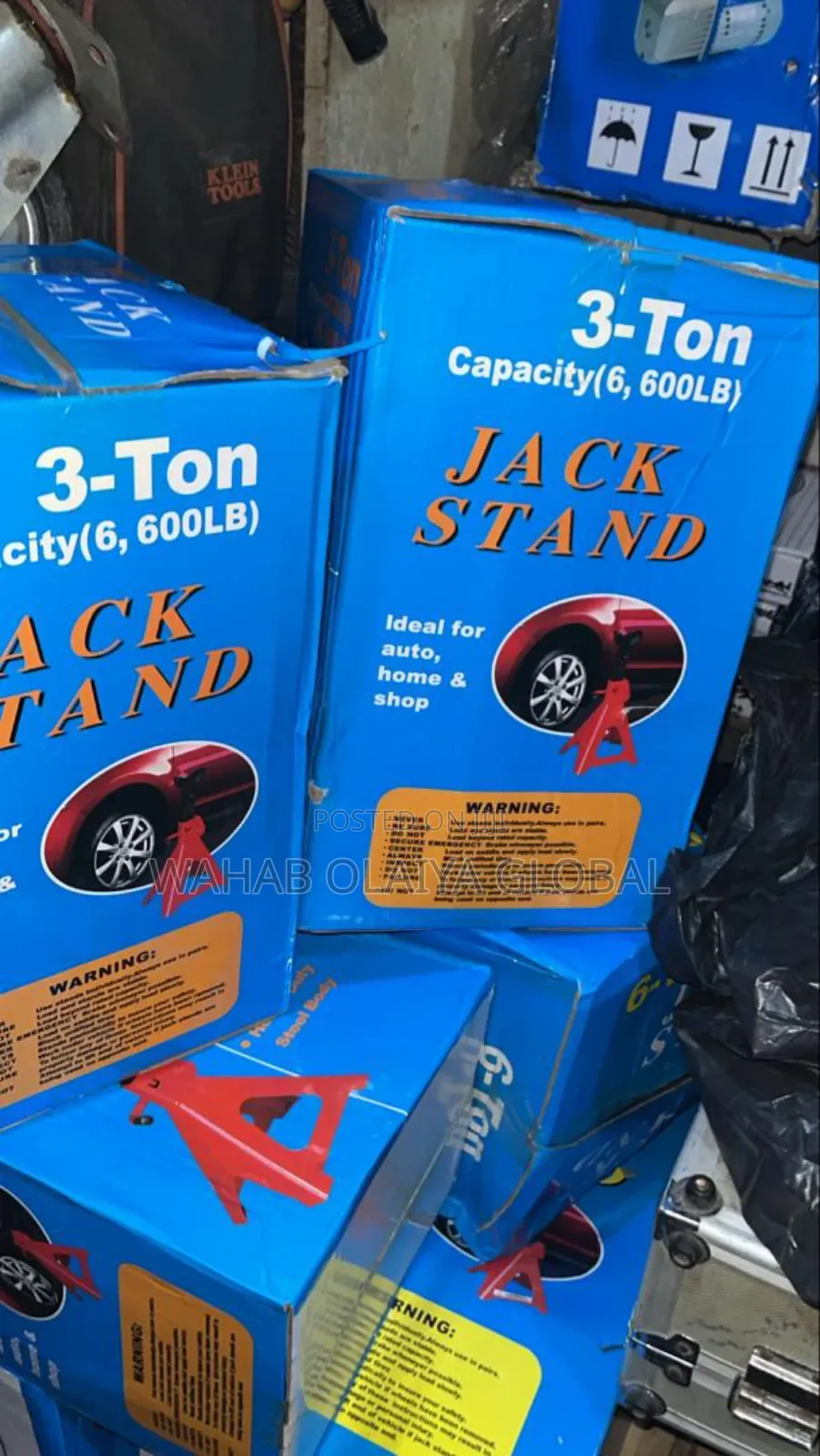 3-Ton Heavy Duty Jack Stand Set – Adjustable Steel Support