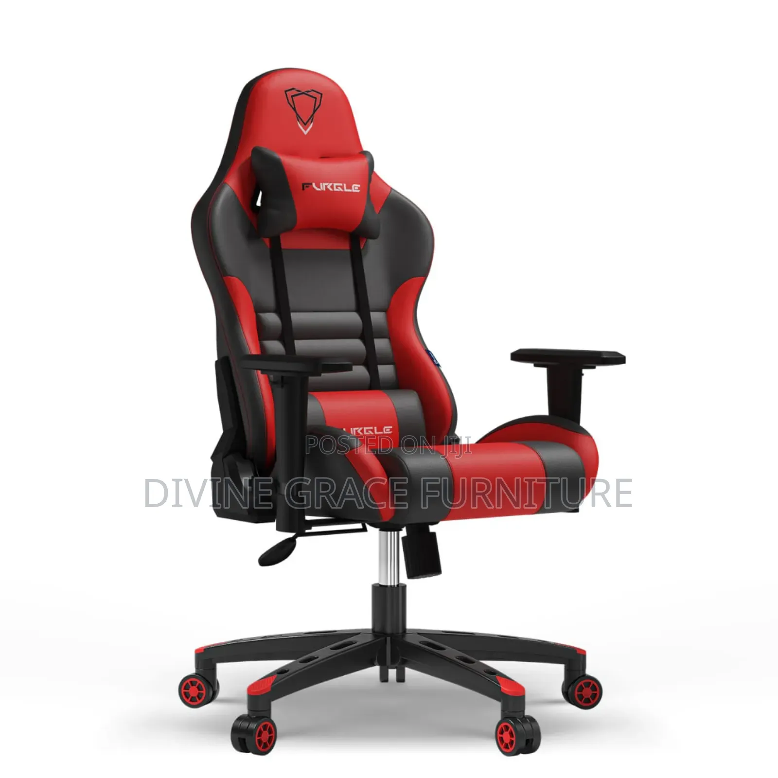 Red And Black Color Game Chair