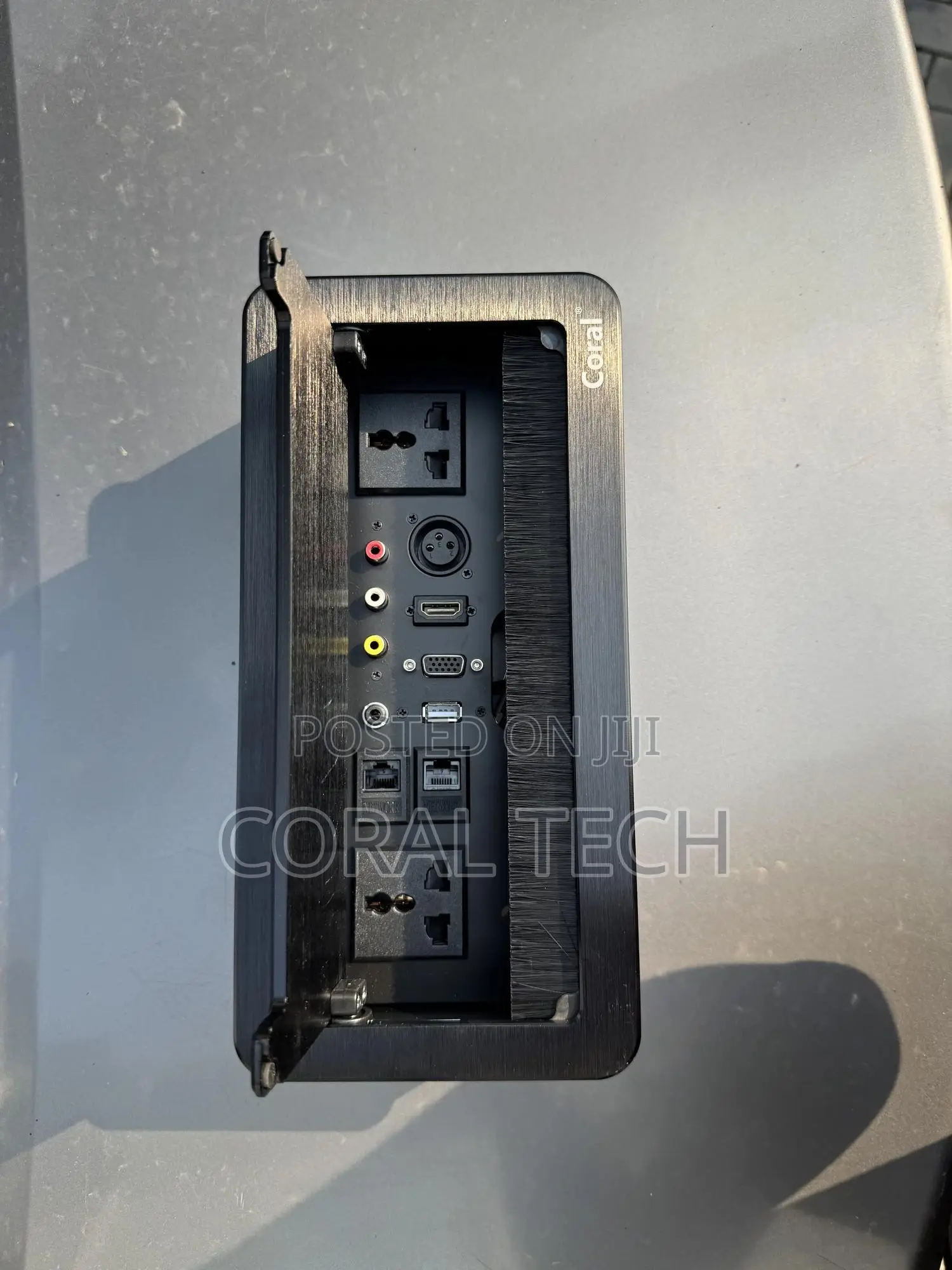 Multimedia Floor Box Table Socket With Hdmi Usb Rj45 and Audio Ports