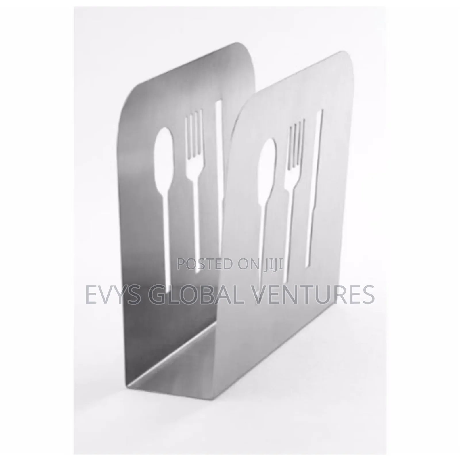 Stainless Steel Napkin Serviette Holder - Silver