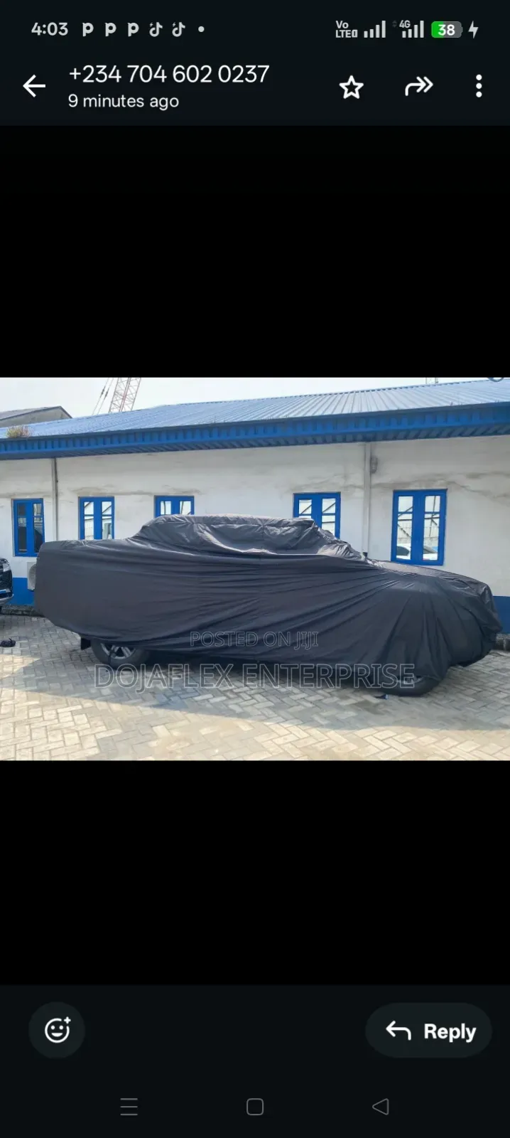 Original Car Cover and Jeep