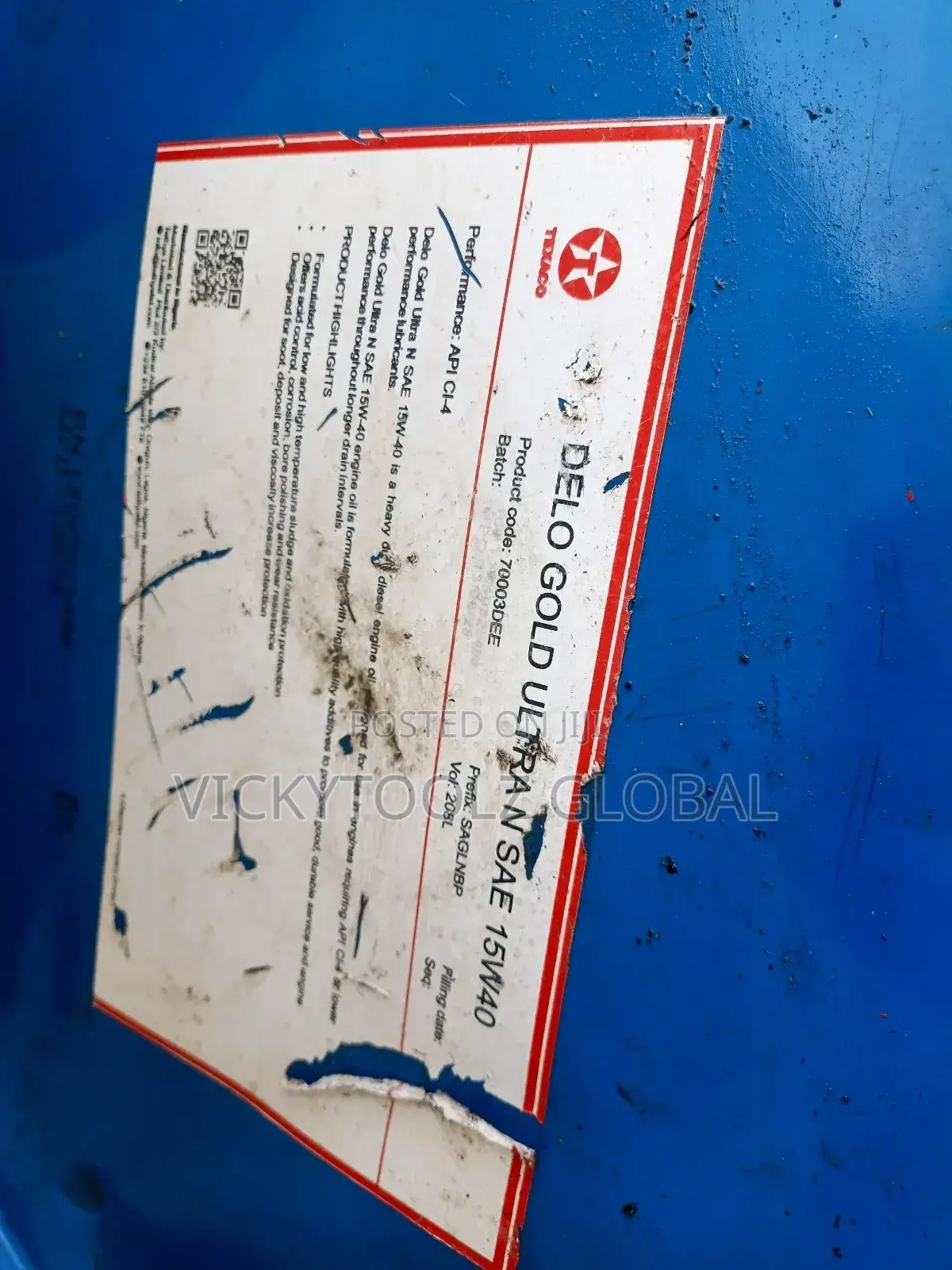 Texaco Ultra N Sae 15w-40/Delo Gold Ultra N (208litres)