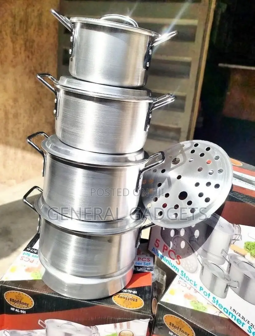 High Quality Aluminum Cookware Set With Steamer