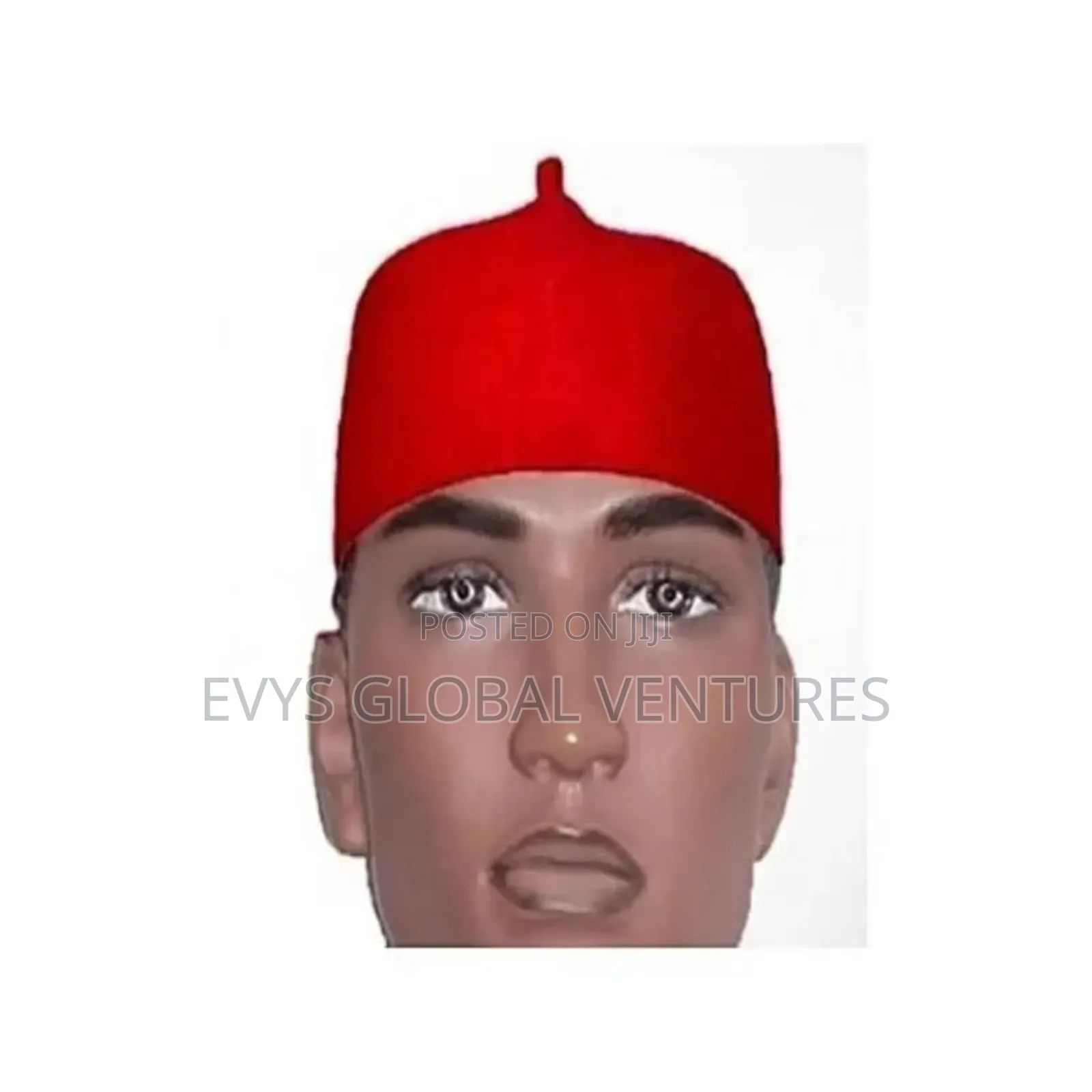 Igbo Men's Traditional Cap - Red