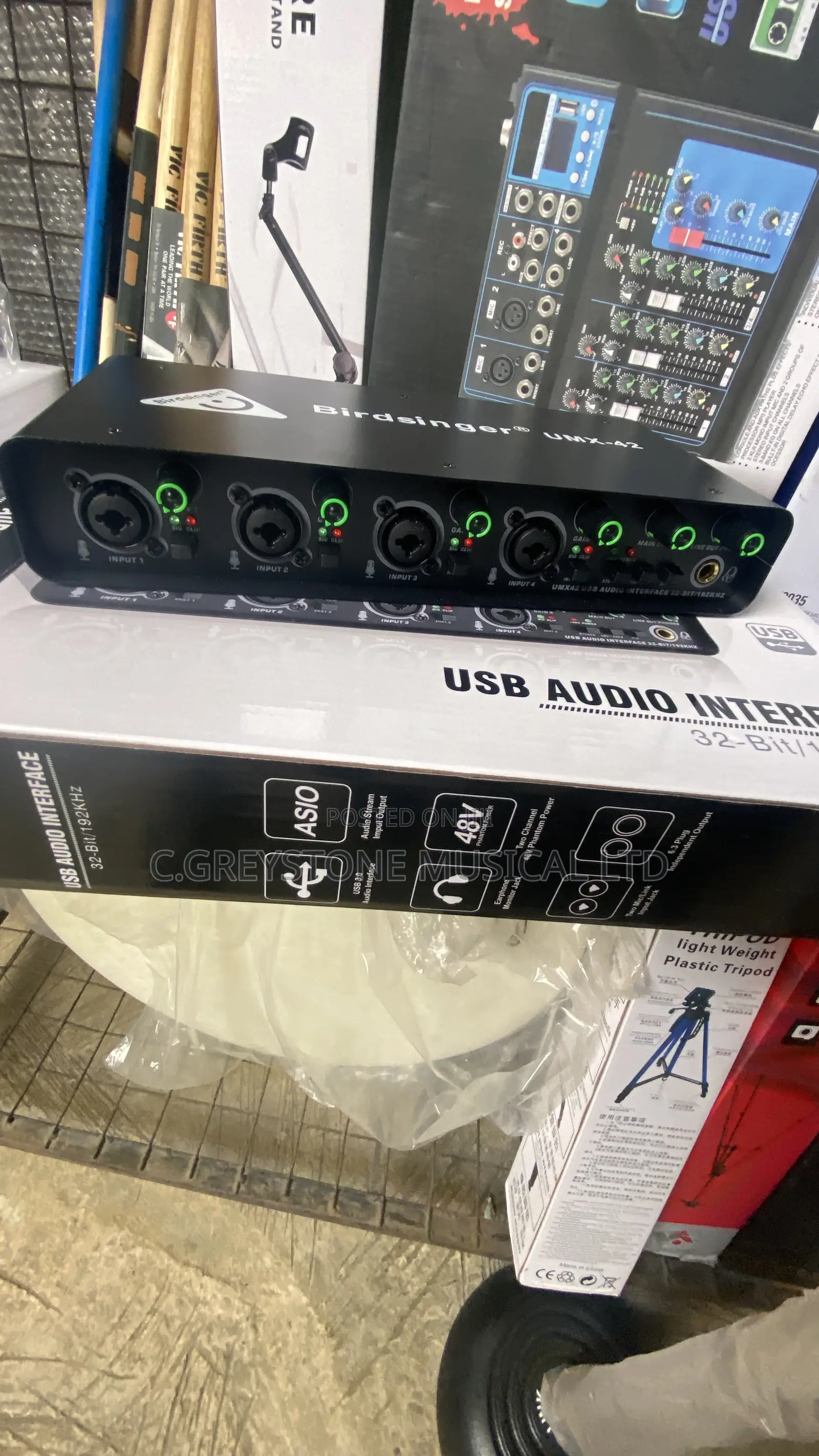 Audio Interface Birdsinger Umx42 4channels Sound Card