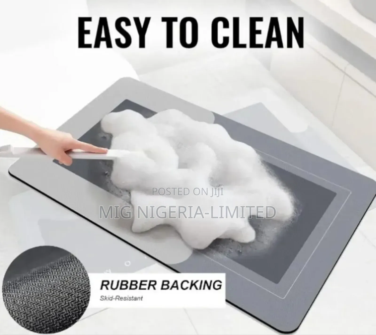 3pcs Non-Slip Silicone Bathroom Set, Super Absorb Quick-Dry Bath Mat