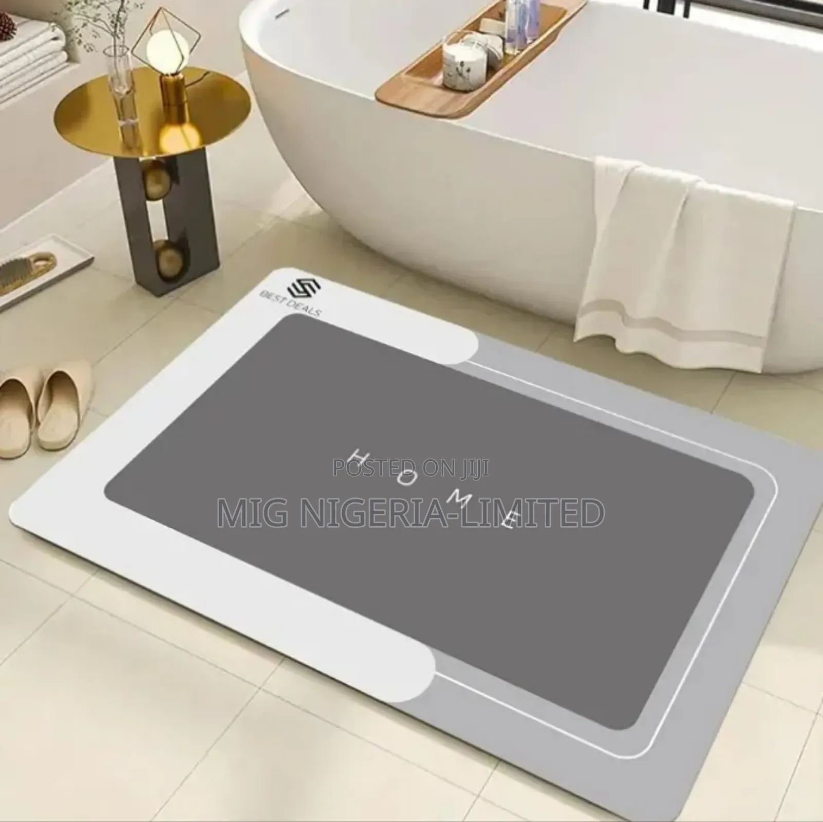 3pcs Non-Slip Silicone Bathroom Set, Super Absorb Quick-Dry Bath Mat