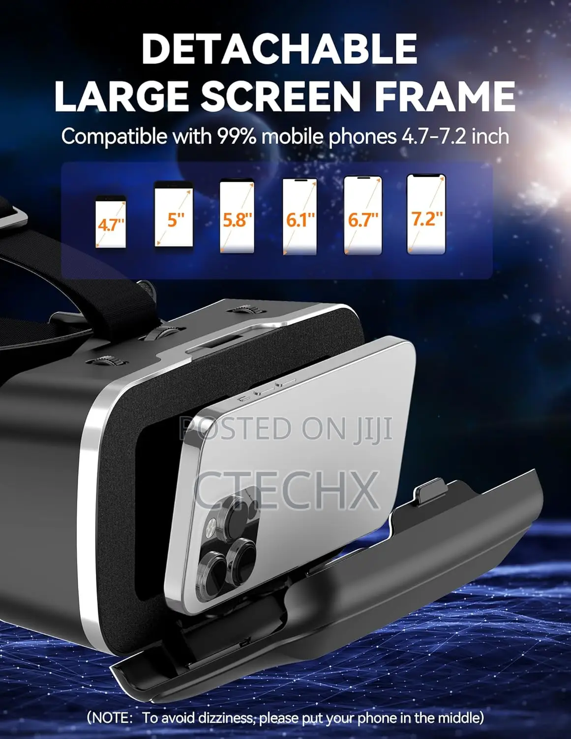 Tecknet Vr Headset for Phone With Bluetooth Controller, 4.7-7.2"