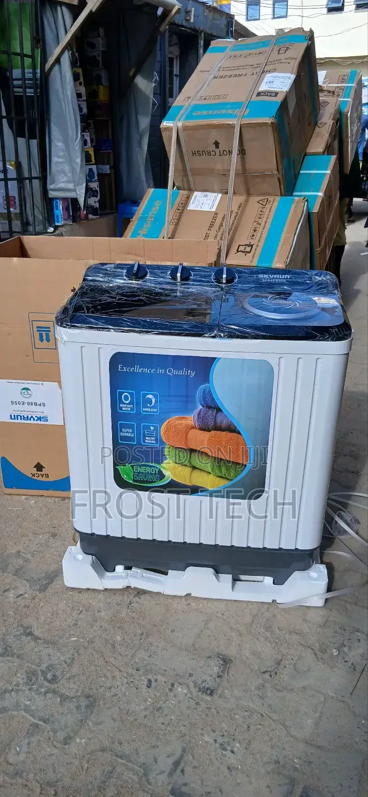 Skyrun 7kg Twin Tub Washing Machine, Wash and Spin.