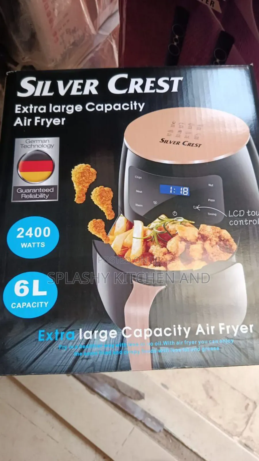 Silver Crest Extra Large Capacity 6l Air Fryer