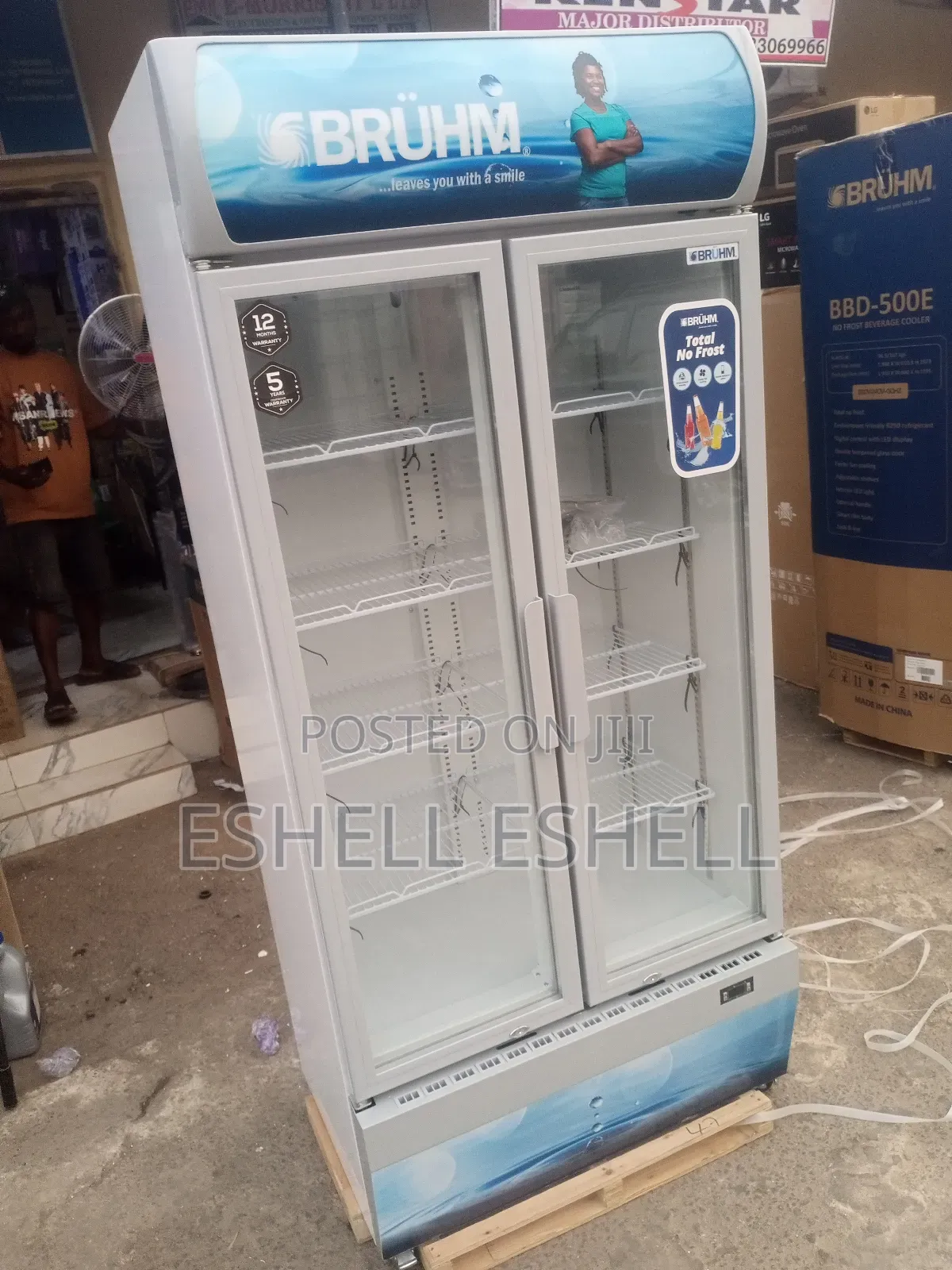 Bruhm 490l Double Door Chiller