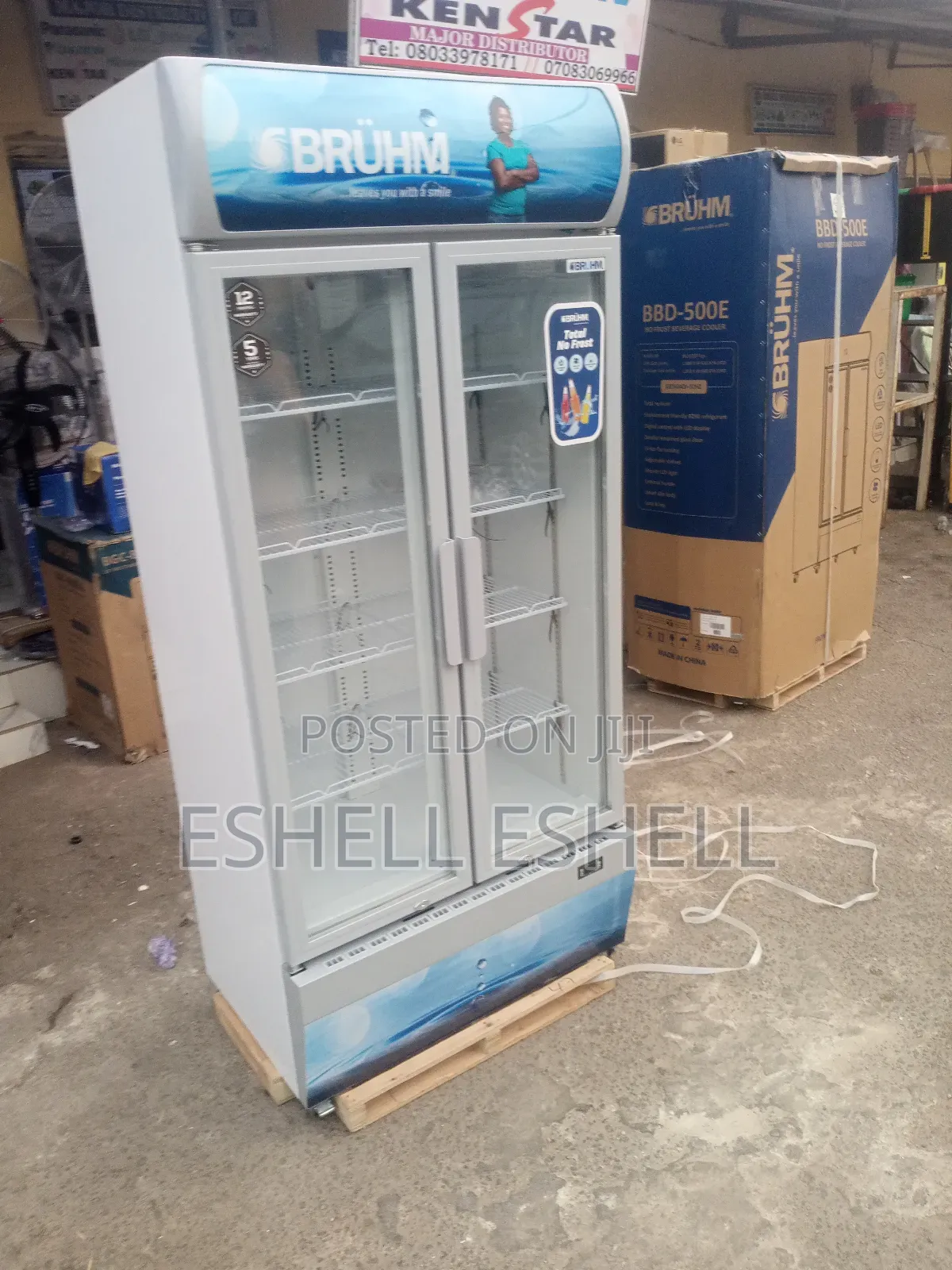 Bruhm 490l Double Door Chiller