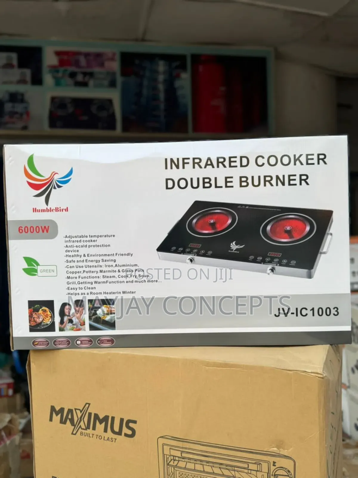 Humblebird Double Infrared Hot Plate Cooker With Digital Touchscreen