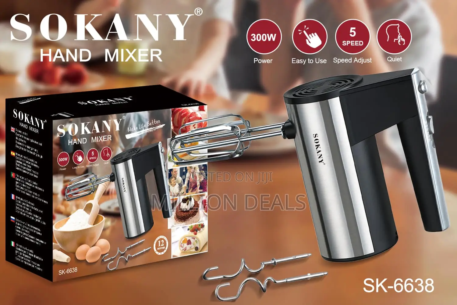 Sokany Electric Hand Mixer and Egg Beater, 300