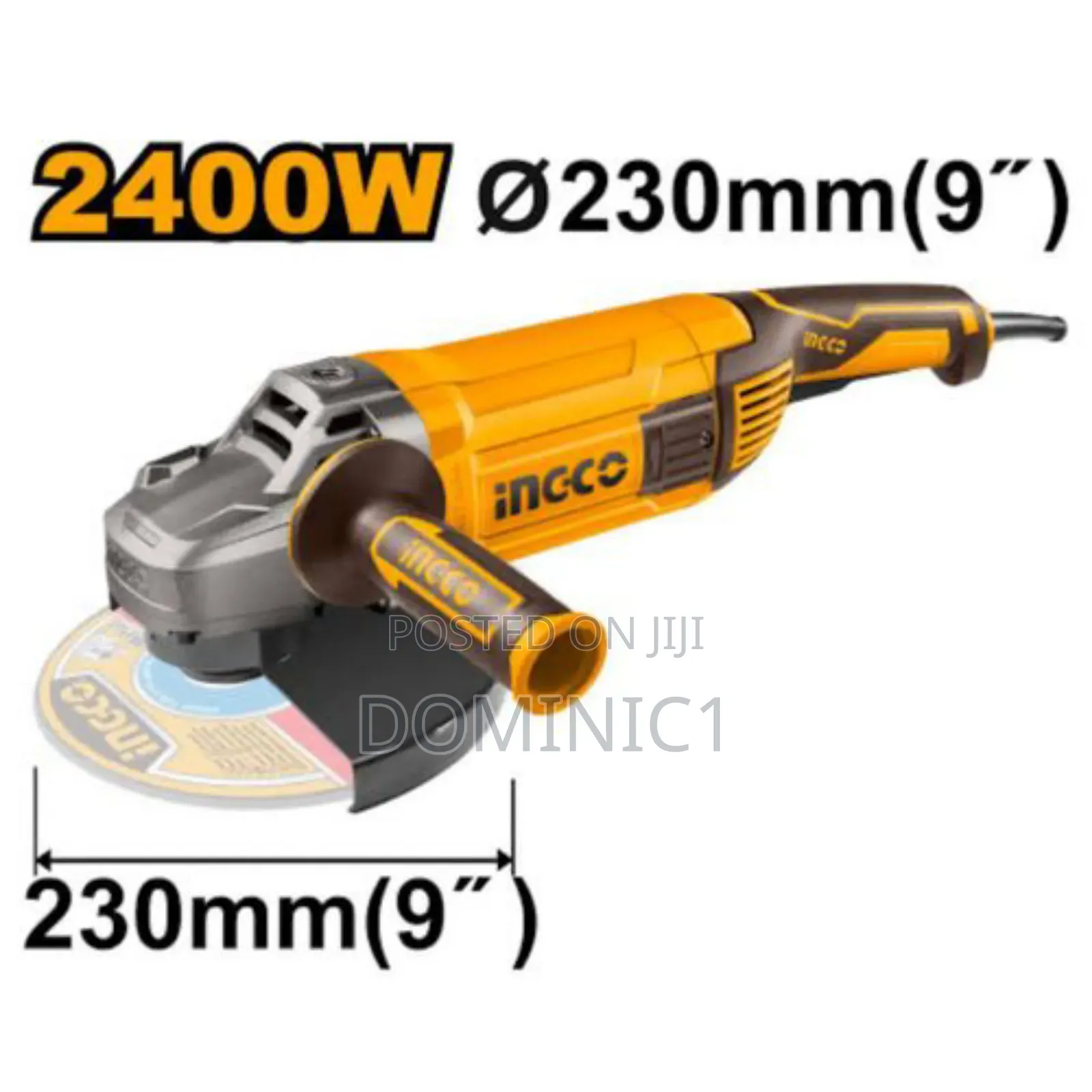 Ingco Angle Grinder 9 Inch 2400watt