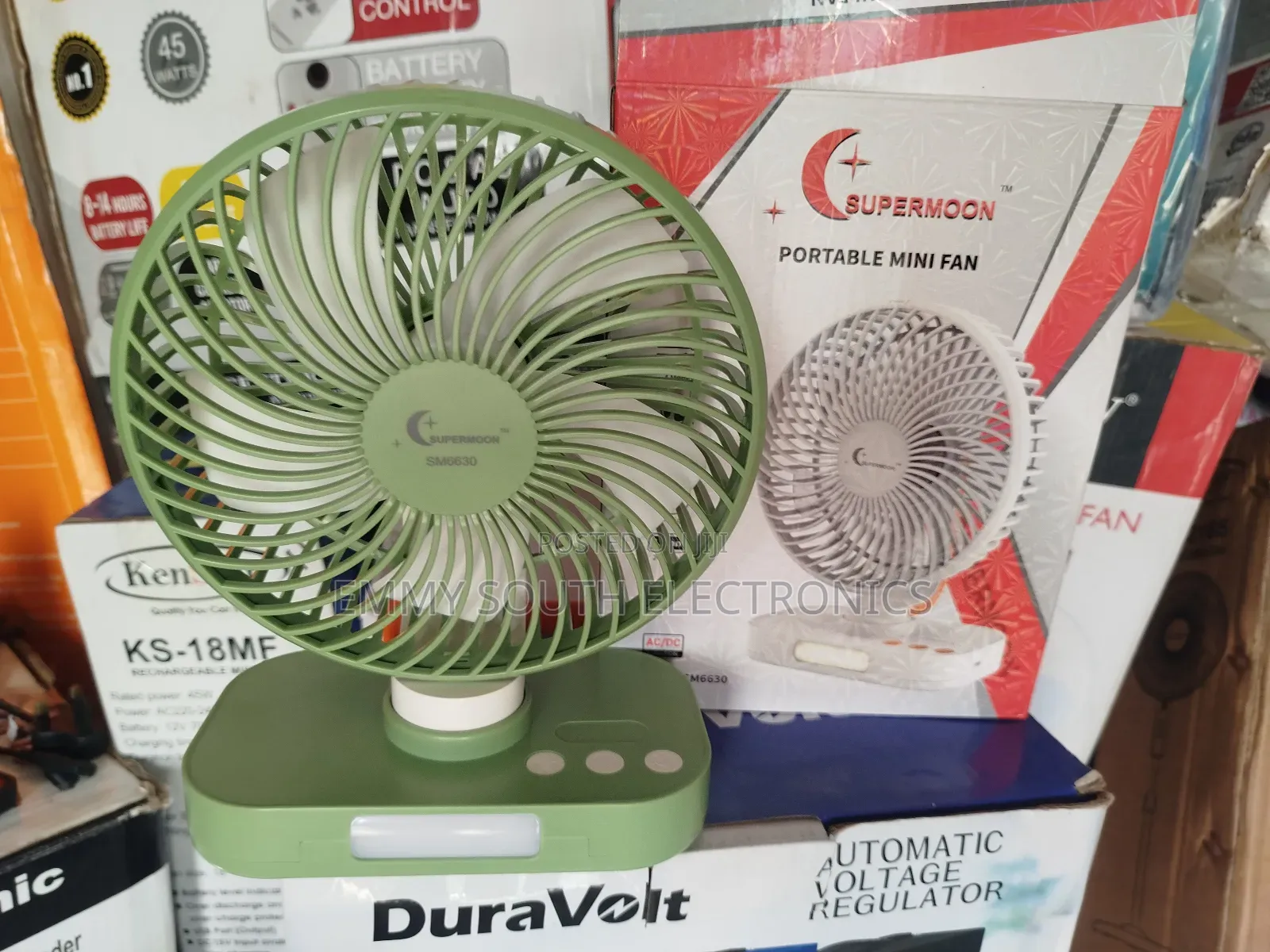 Super Moon Portable Solar Rechargeable  Mini Fan