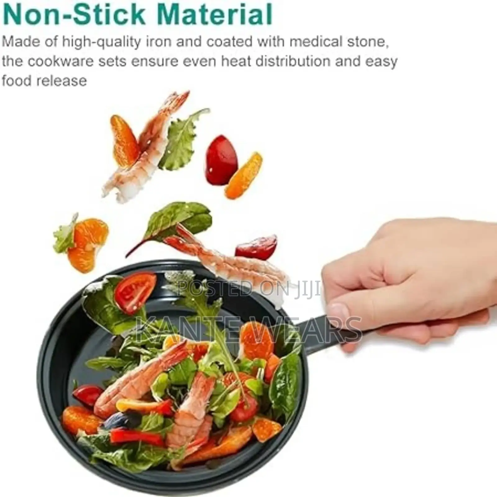 Non-Stick Pots and Pans Set 13-Pieces - Black