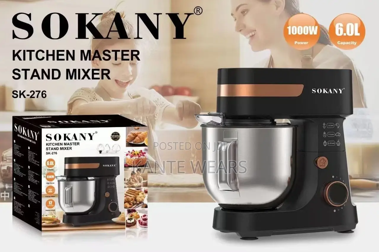 Sokany 6.0 Liters Stand Mixer
