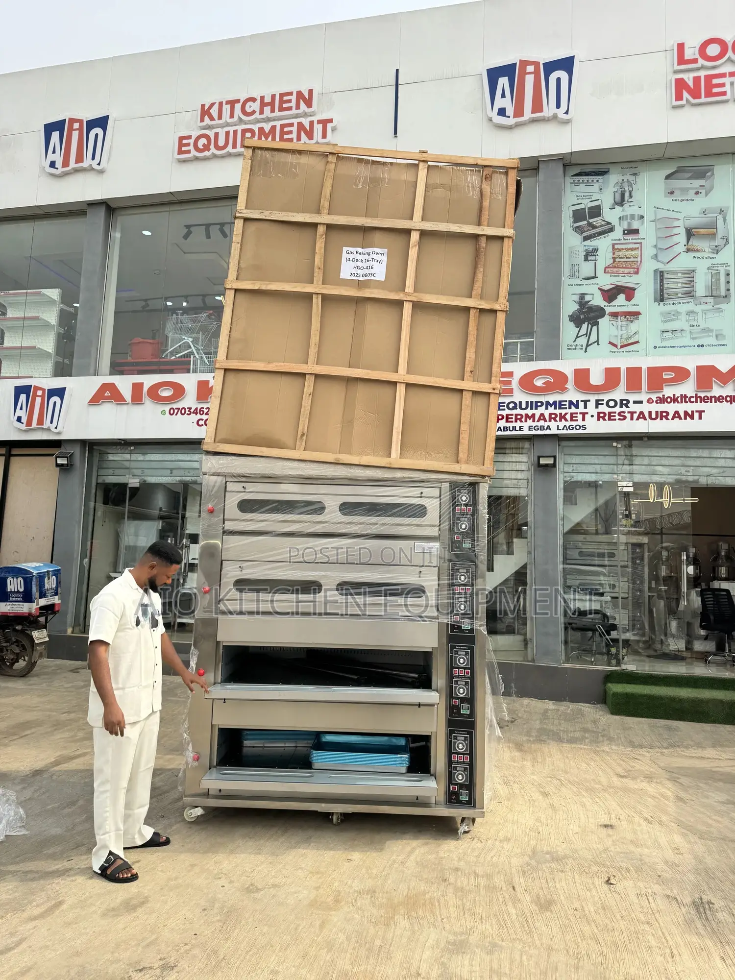 Gas Baking Oven 4 Deck 16 Tray