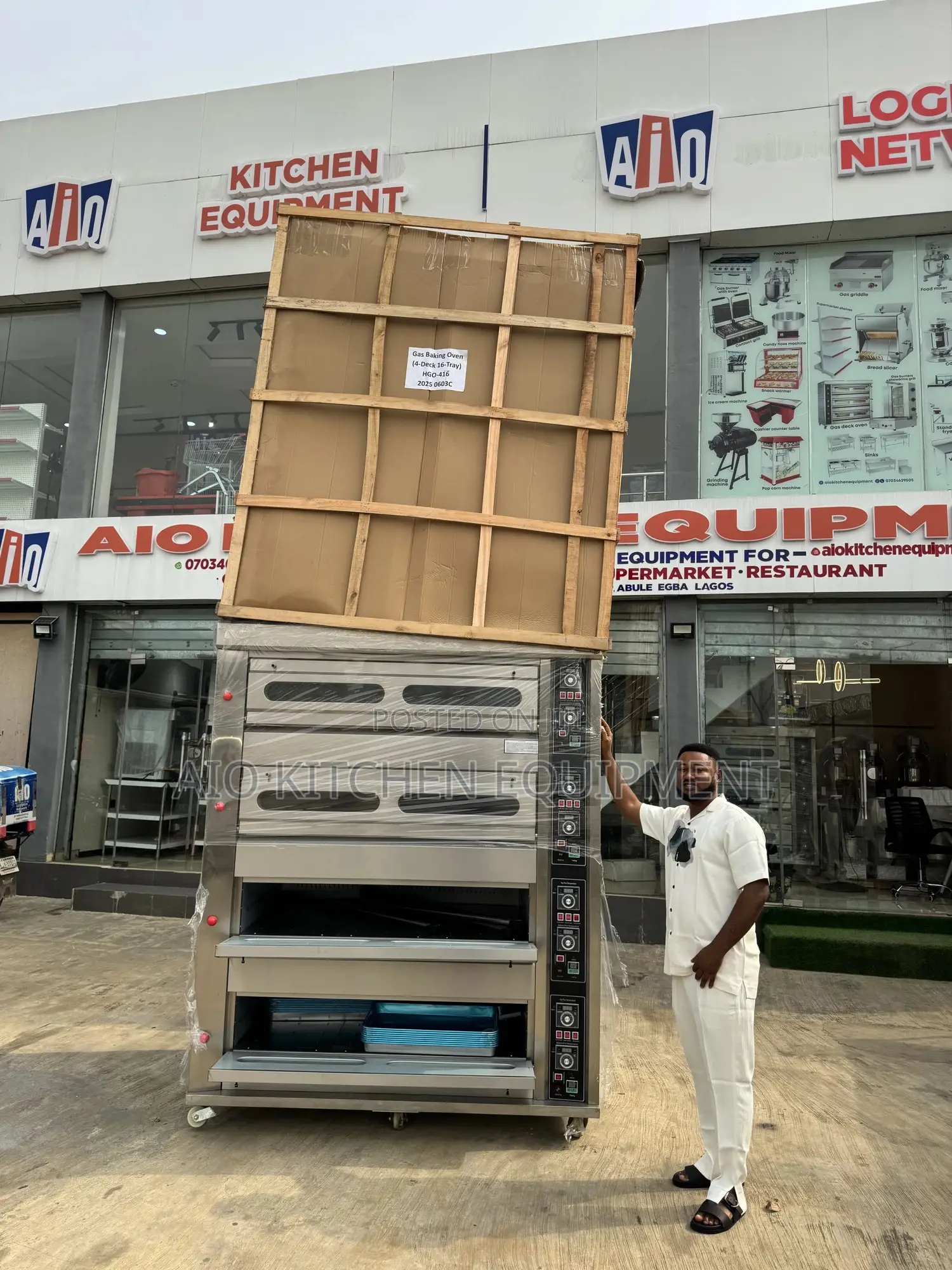 Gas Baking Oven 4 Deck 16 Tray