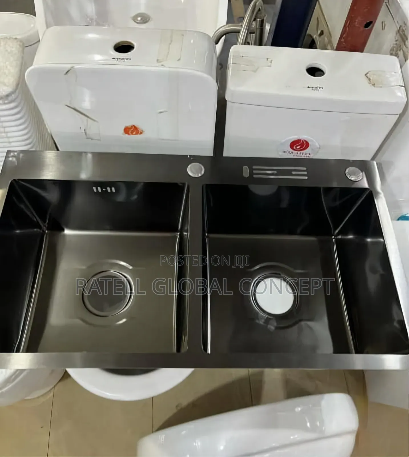 Double Bowl Black Hd Kitchen Sink