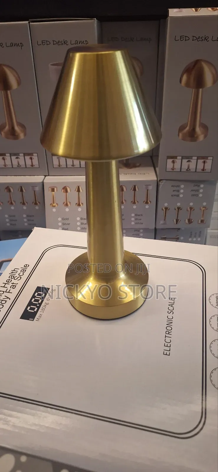 Elegant Rechargeable Led Table Lamp (Gold Finish)