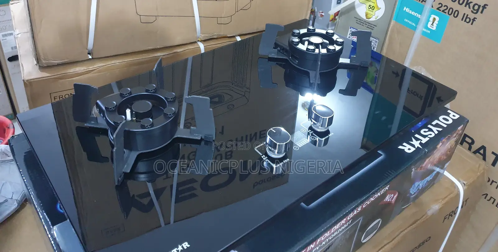 Integrated Polystar Gas Hob With Two Burners