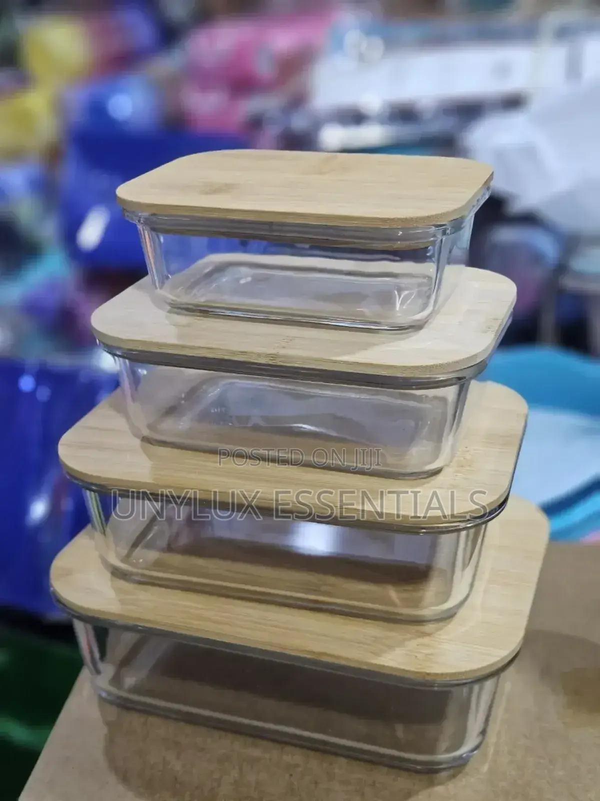 4pcs Borosilicate Glass Storage