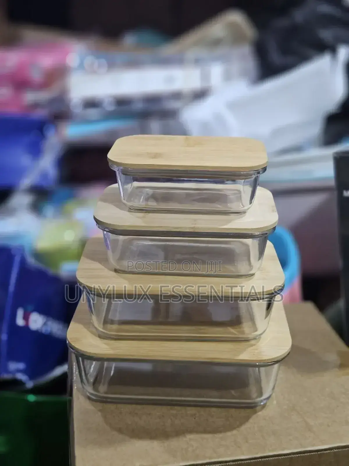 4pcs Borosilicate Glass Storage