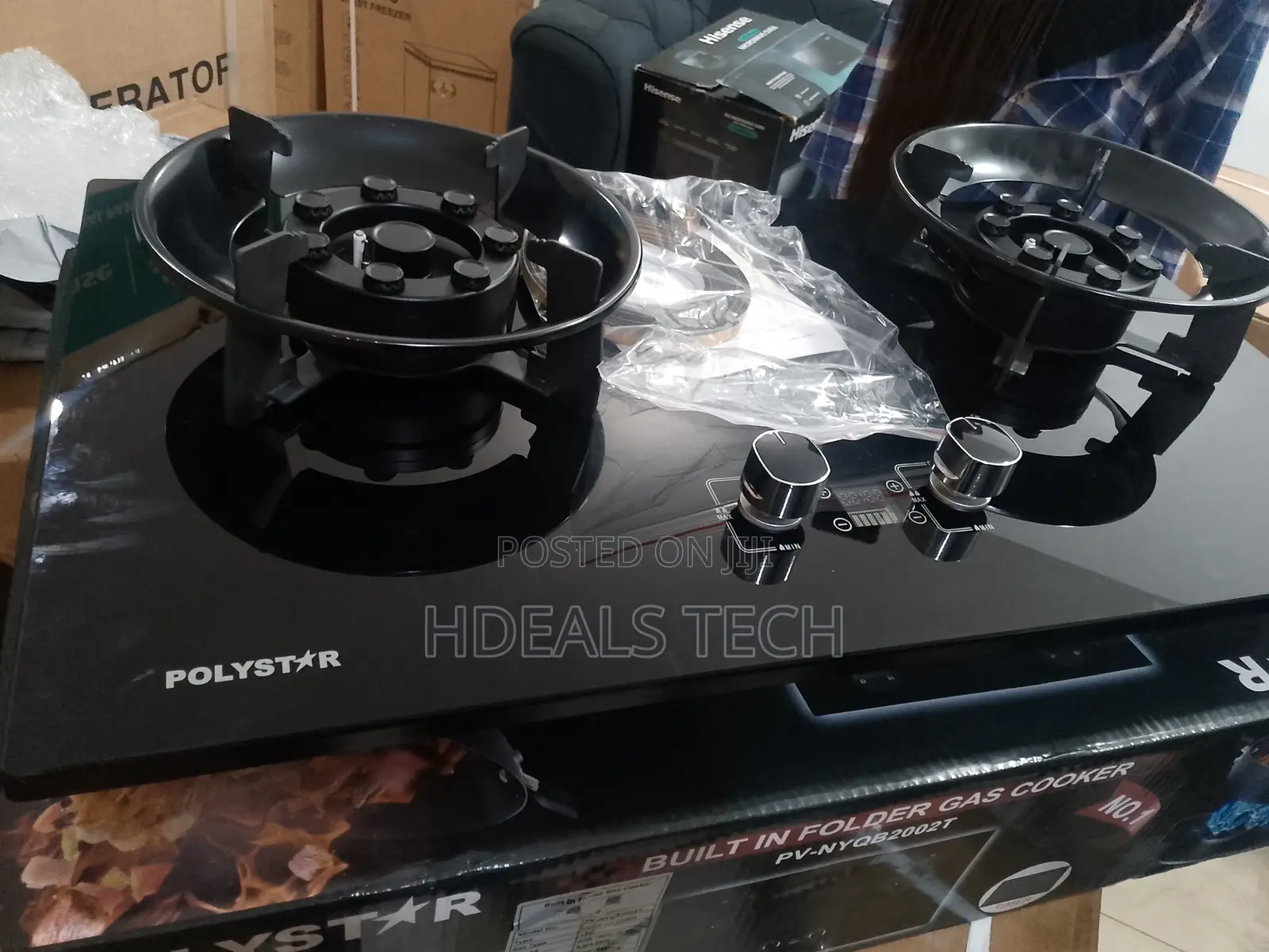 Polystar Tabletop Dual Burner Gas Cooktop for Indoor Cooking