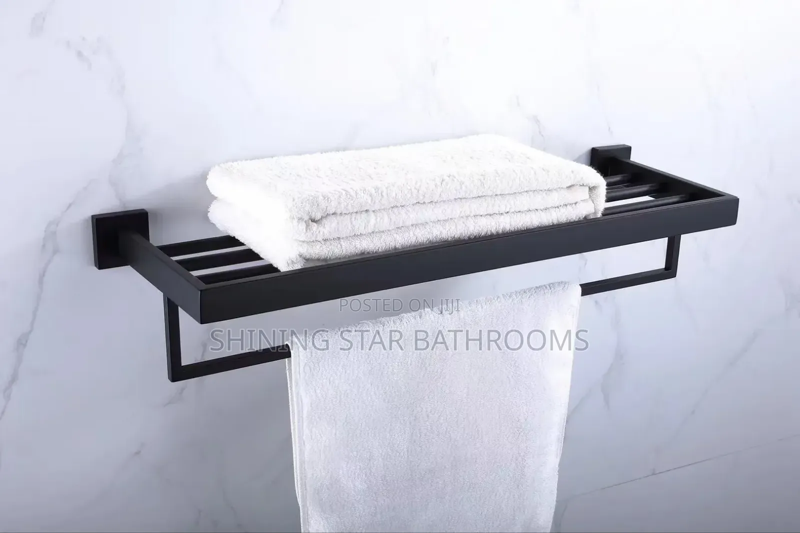 Black Square Multiple Towel Hanger