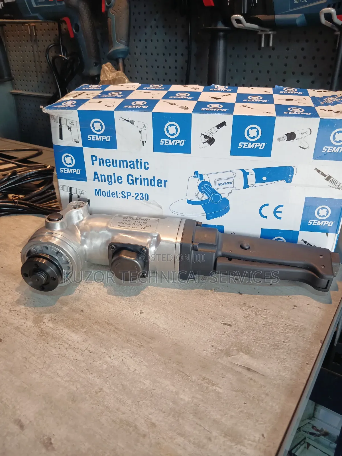 Pneumatic 9" Angle Grinder