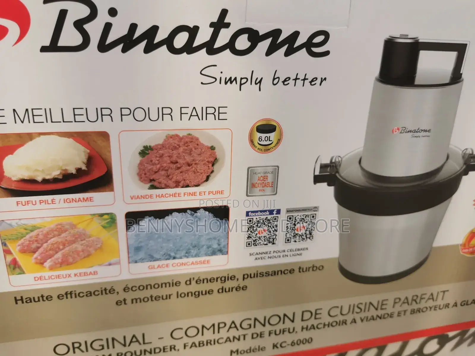 Binatone 6l Food Processor 1000w
