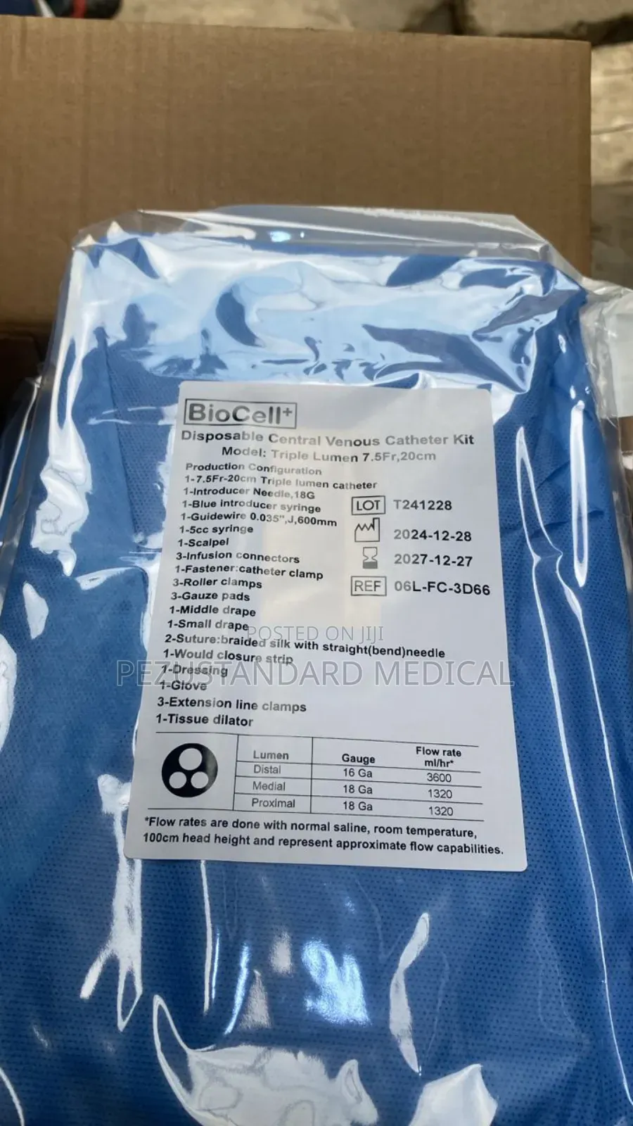 Disposable Central Venous Catheter Kit