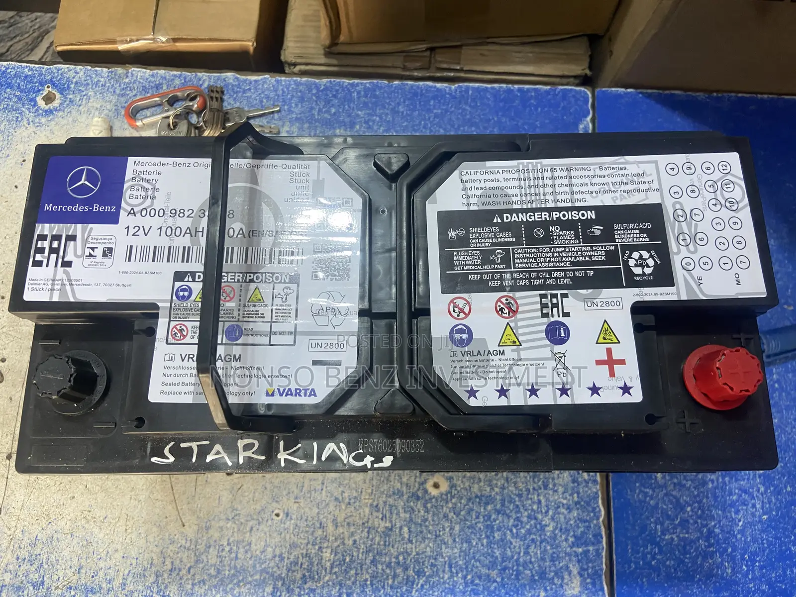 Original Mercedes Benz Star Battery 12v 100ah