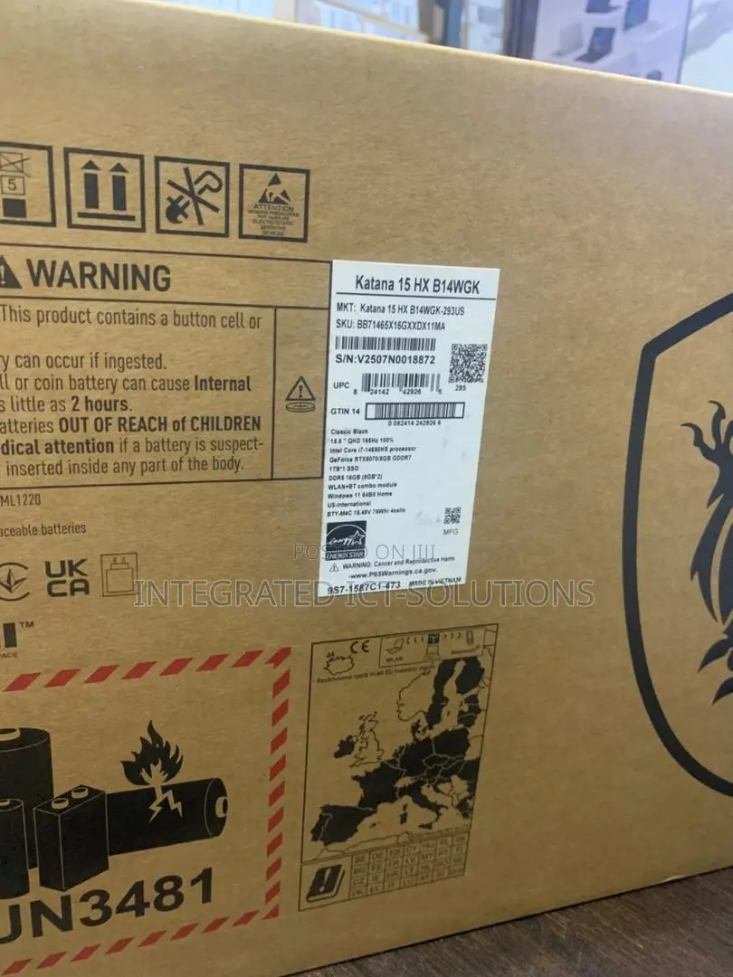 New Laptop MSI Katana 15 16GB Intel Core i7 SSD 1T