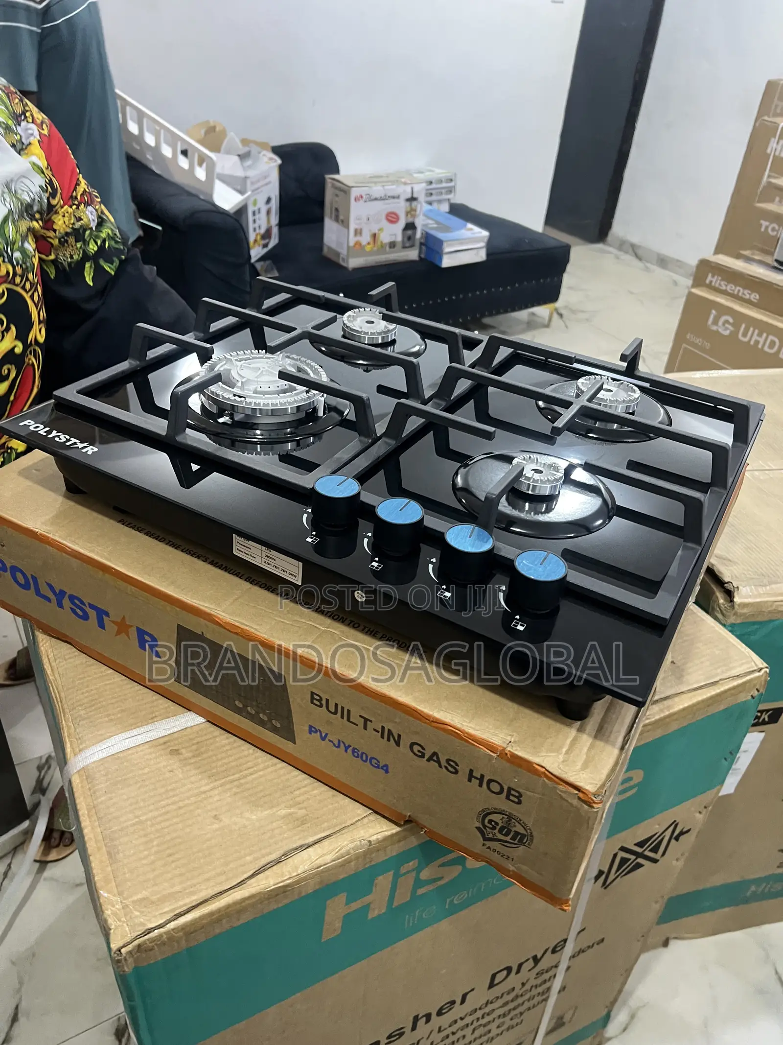 Polystar 4 Burner Built in Gas Hob Pv-Gt60g4 Reliable Flame Control