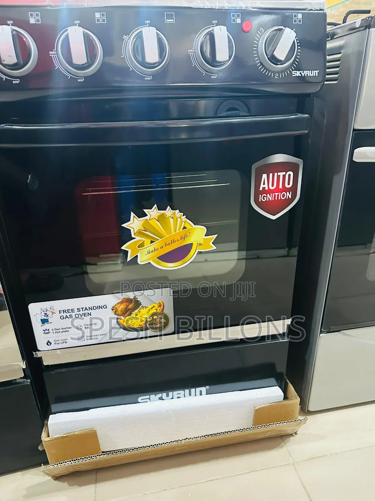 Skyrun Gas Cooker 4 Burner | Low Gas Consumption | Auto Ignition